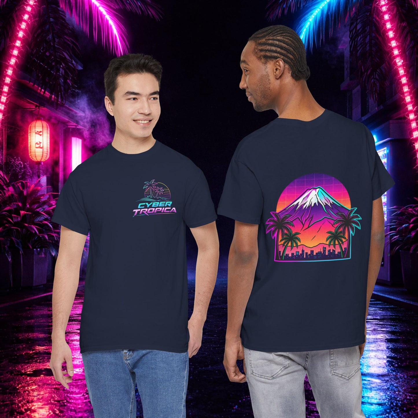 Retro Vaporwave Mt. Fuji T-Shirt — Vintage Japanese Mountain Tee