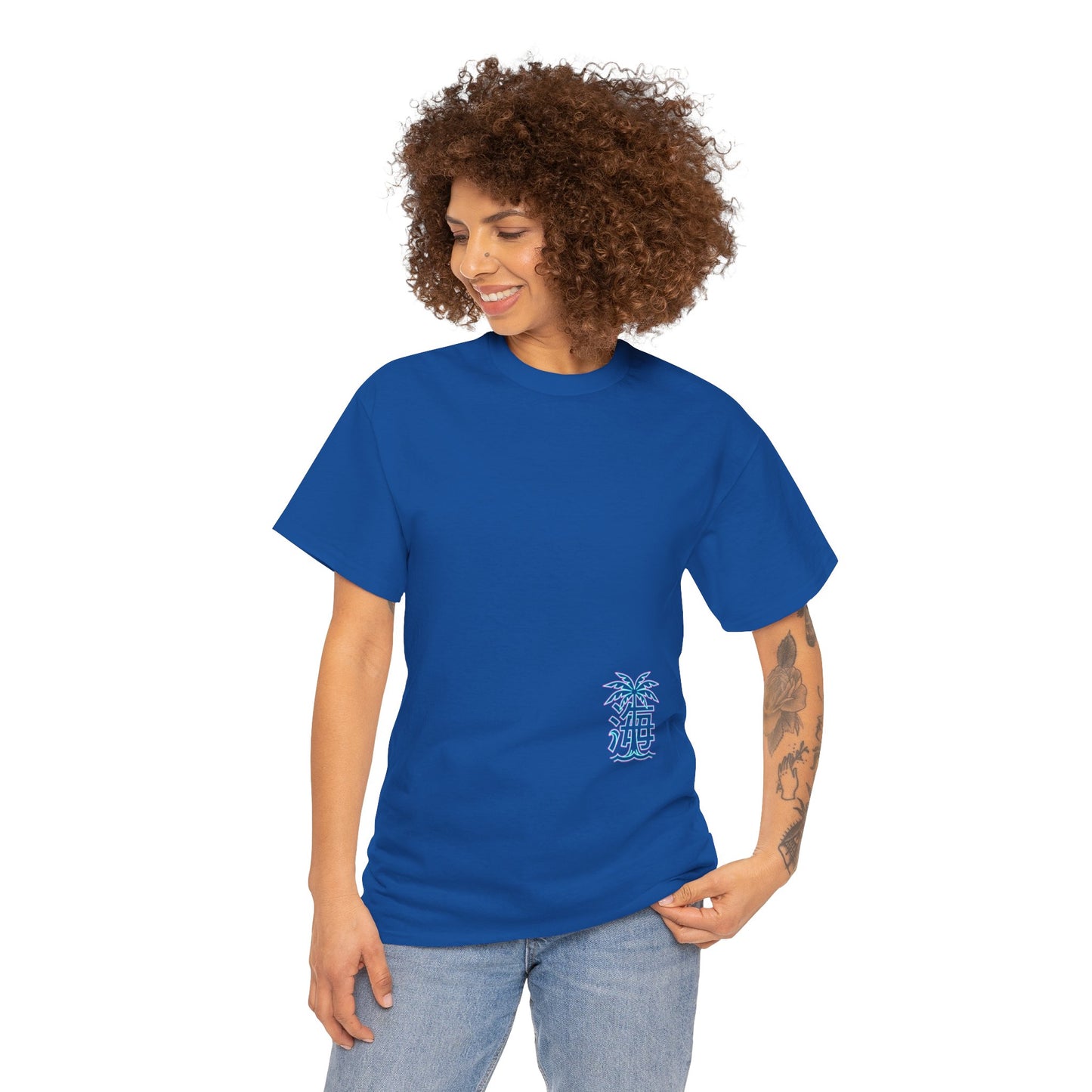 Vaporwave Japanese Surf T-Shirt — "未来の海" Retro Neon Aesthetic