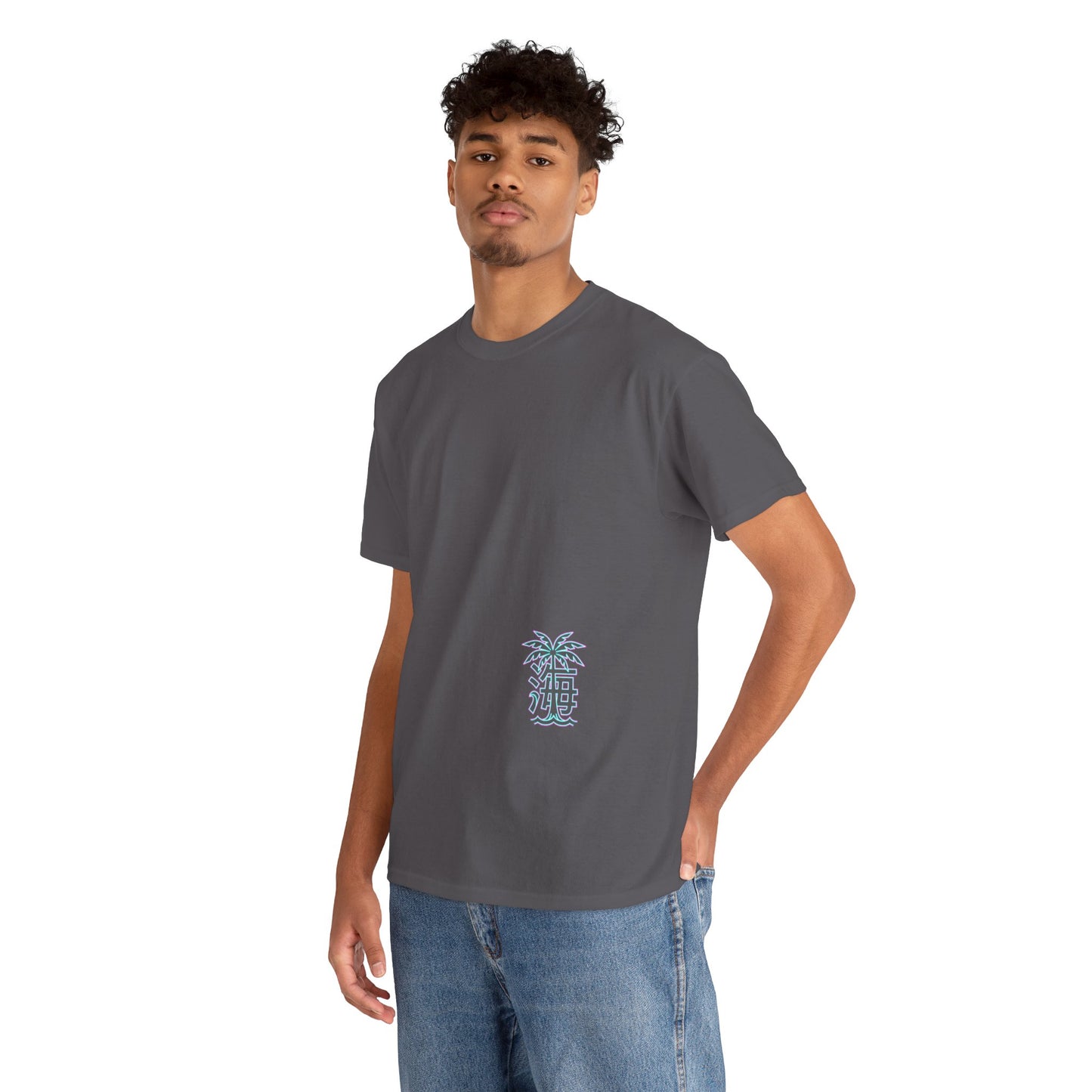 Vaporwave Japanese Surf T-Shirt — "未来の海" Retro Neon Aesthetic