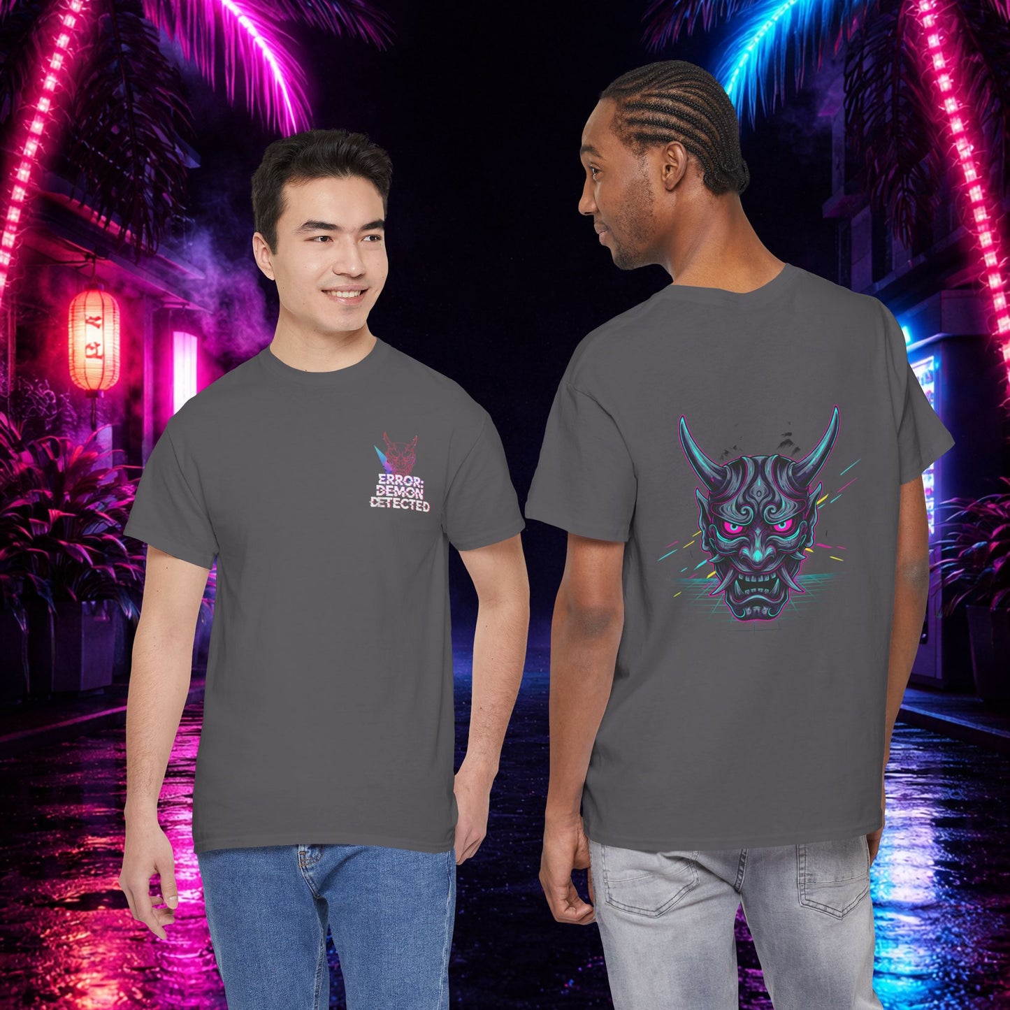 Japanese Oni Graphic T-Shirt — Demon Mask Mythic Tee