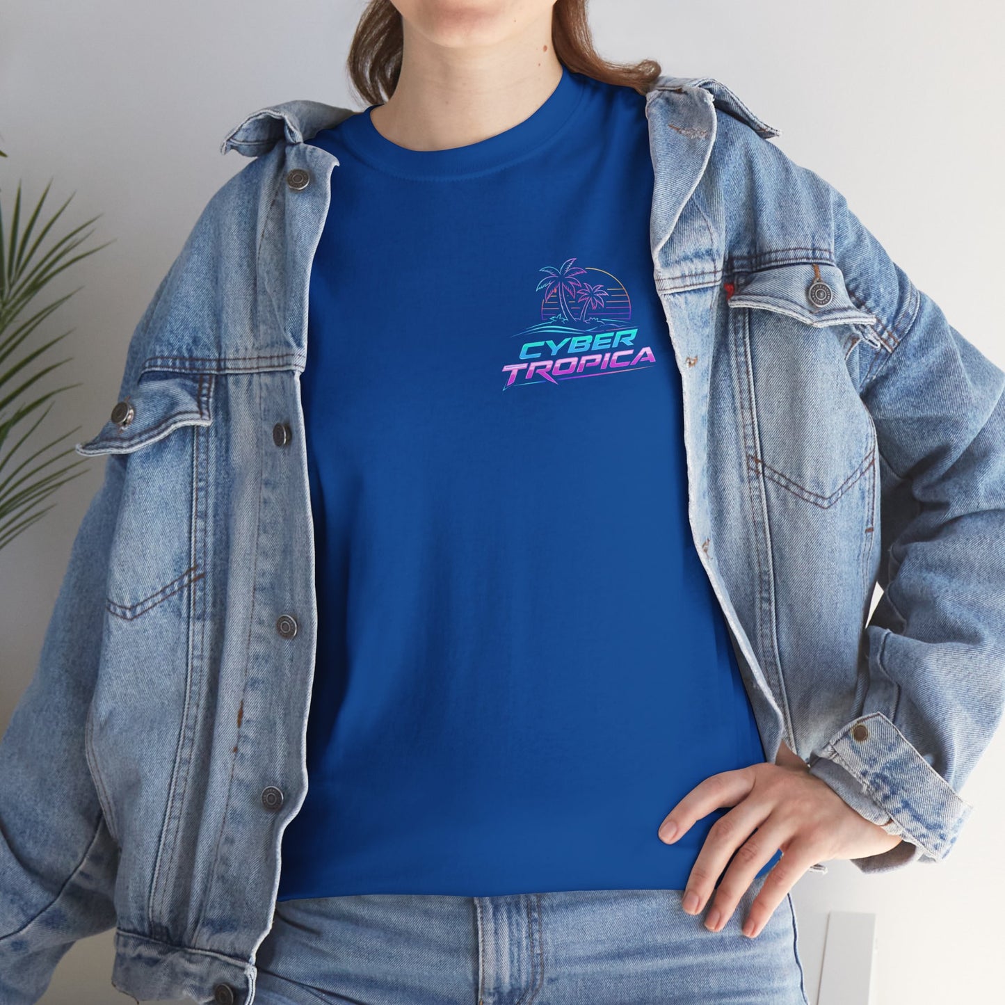 Retro Palm Tree Sunset T-Shirt — Vintage Tropical Beach Tee