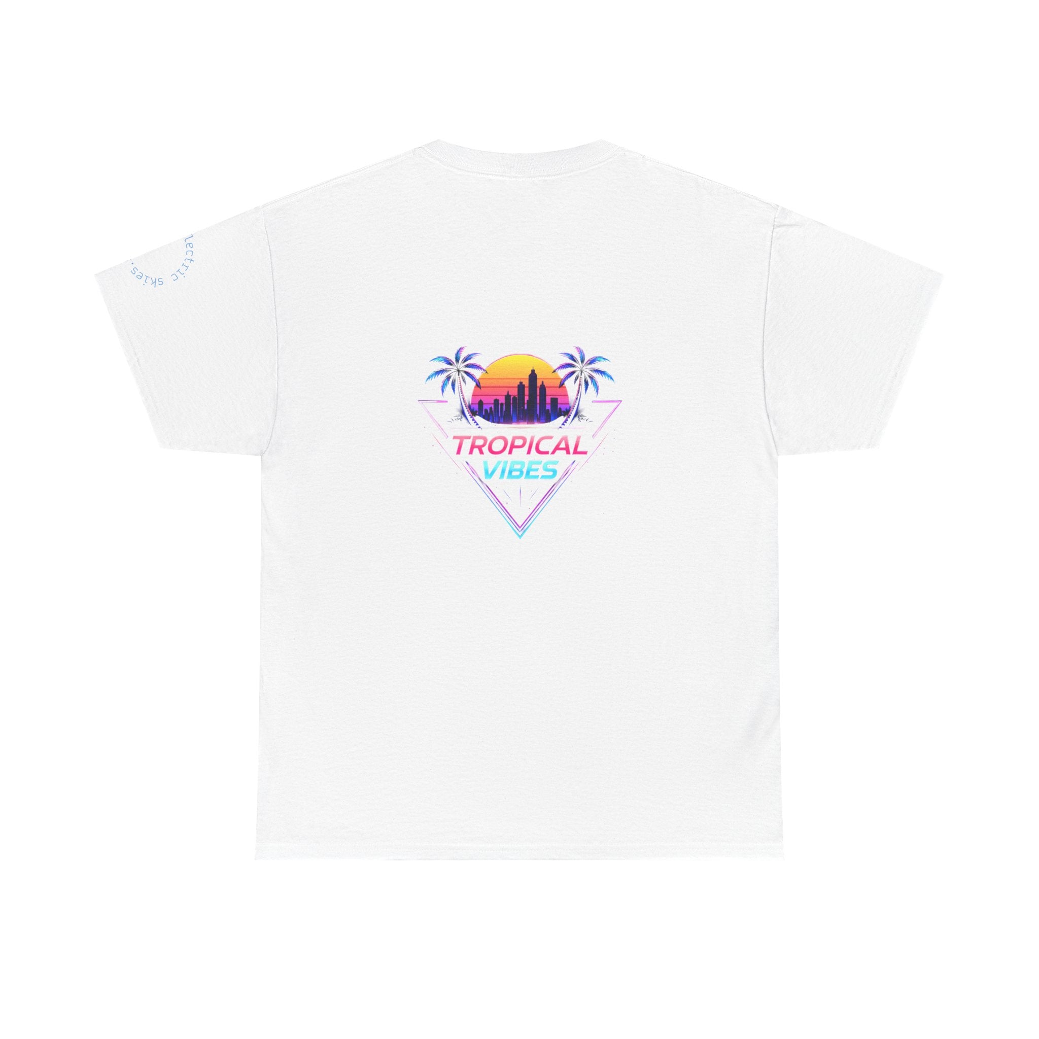 Vaporwave Cyber Duo T-Shirt — 'Tropical Vibes' Retro Futuristic Tee