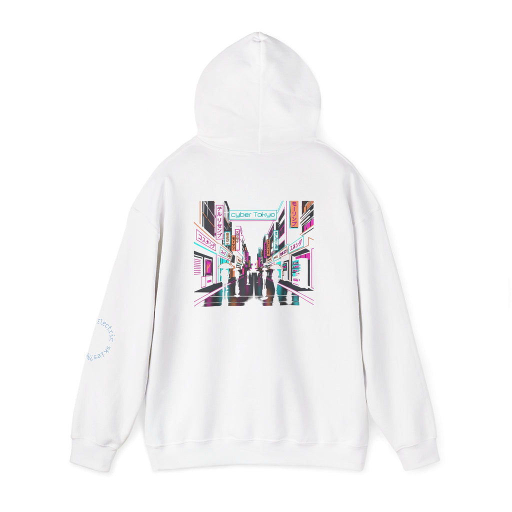 Cyber City Anime Hoodie – Neon Retro Dystopia Streetwear