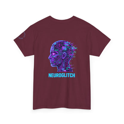 Neuroglitch Graphic Tee — Retro Futuristic Cyberpunk T-Shirt
