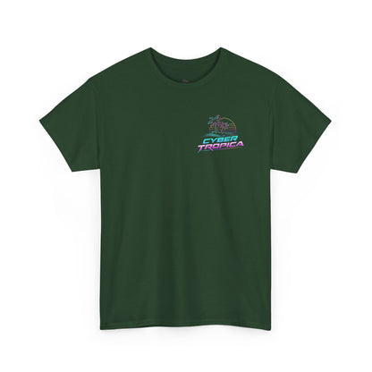 Retro Palm Tree Sunset T-Shirt — Vintage Tropical Beach Tee