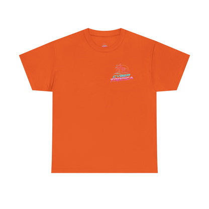 Retro Palm Tree Sunset T-Shirt — Vintage Tropical Beach Tee
