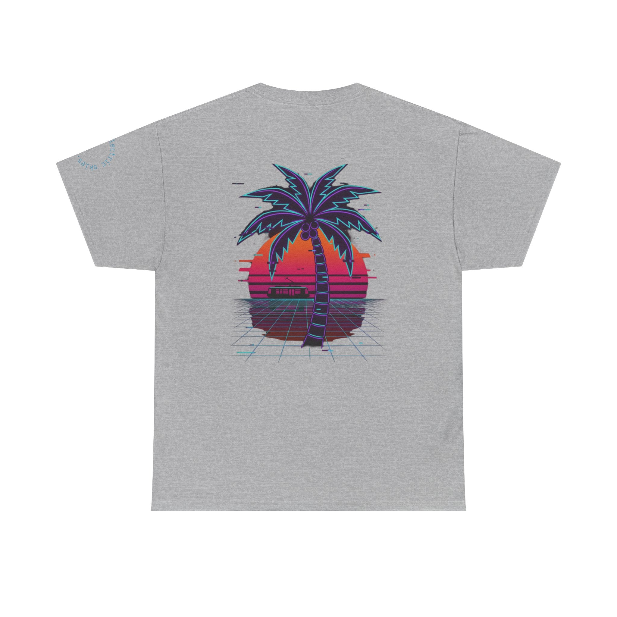 Retro Palm Sunset T-Shirt — Vaporwave Beach Graphic Tee