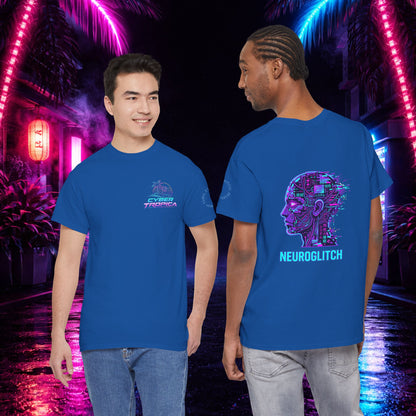 Neuroglitch Graphic Tee — Retro Futuristic Cyberpunk T-Shirt