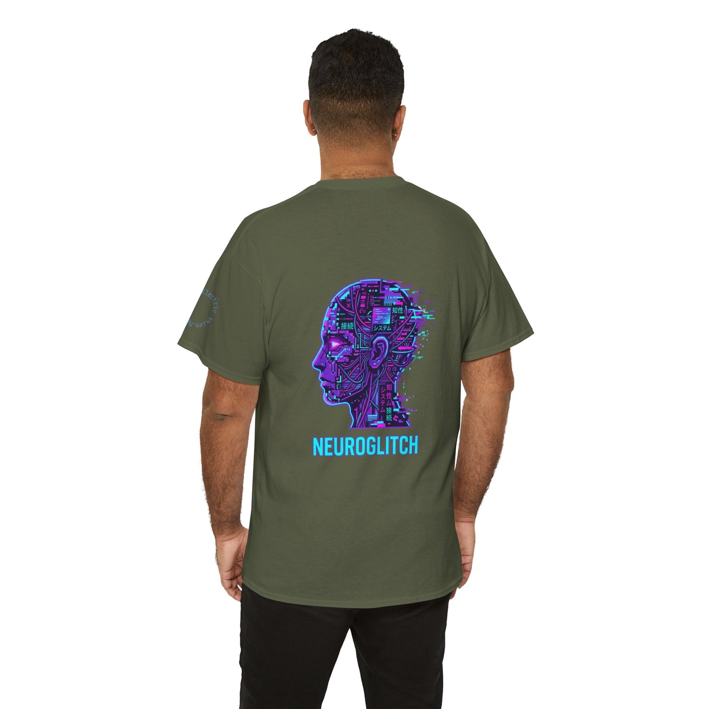 Neuroglitch Graphic Tee — Retro Futuristic Cyberpunk T-Shirt