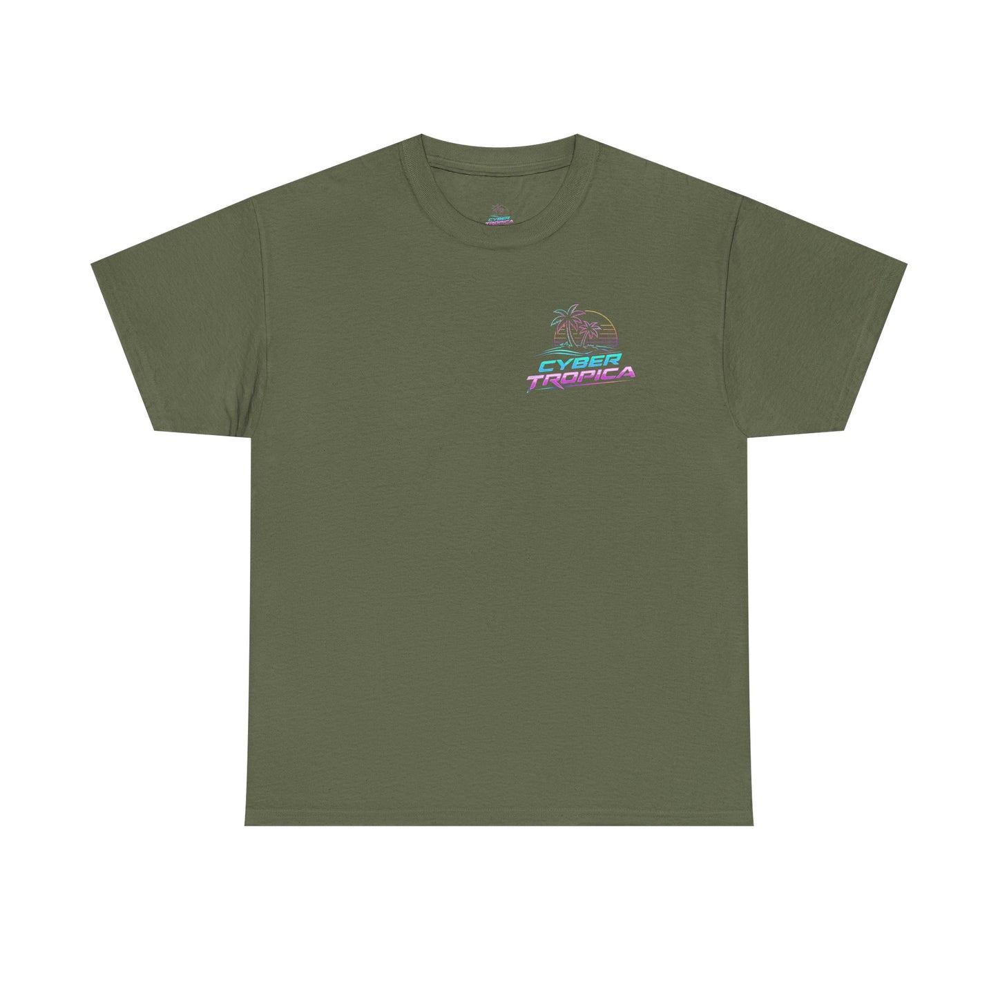 Retro Palm Tree Sunset T-Shirt — Vintage Tropical Beach Tee