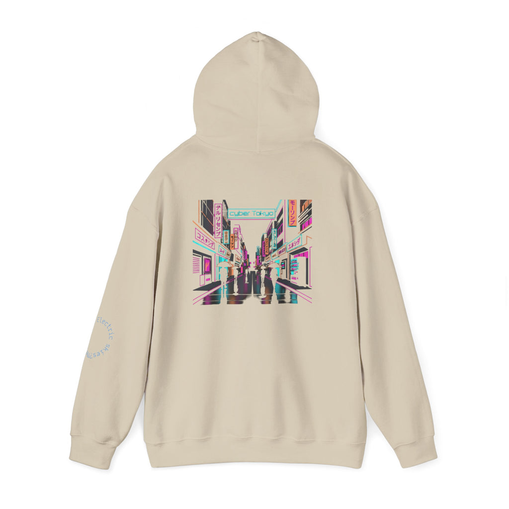 Cyber City Anime Hoodie – Neon Retro Dystopia Streetwear