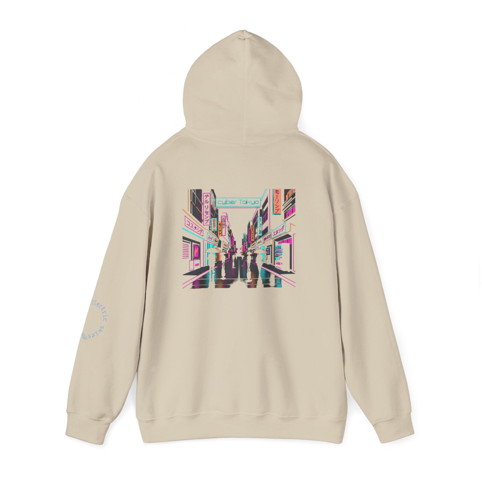Cyber City Anime Hoodie – Neon Retro Dystopia Streetwear