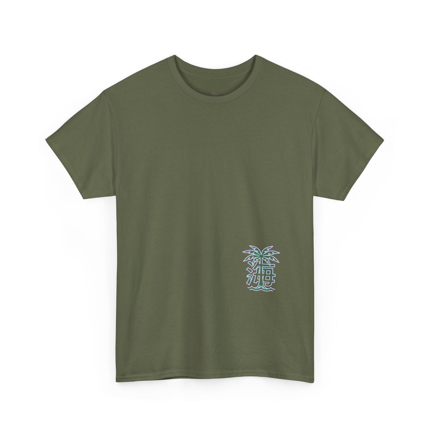 Vaporwave Japanese Surf T-Shirt — "未来の海" Retro Neon Aesthetic