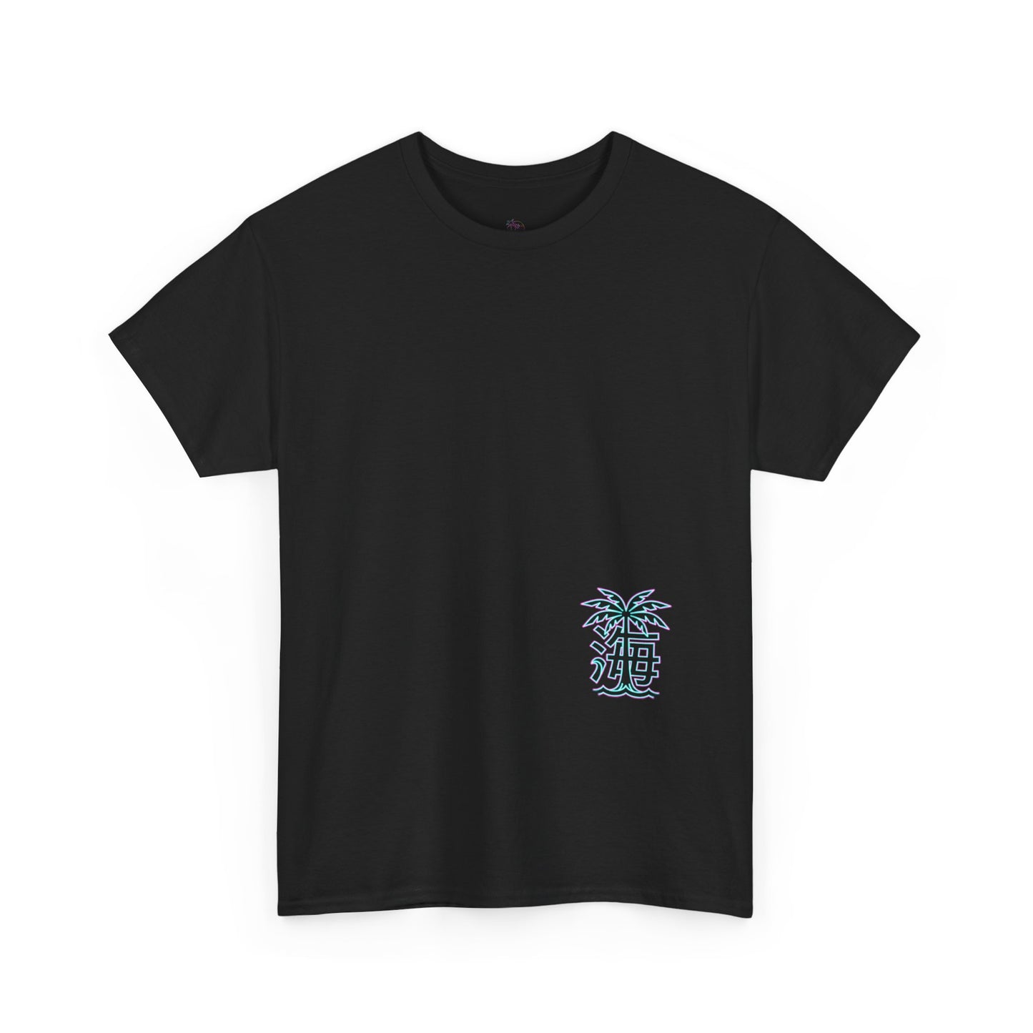 Vaporwave Japanese Surf T-Shirt — "未来の海" Retro Neon Aesthetic
