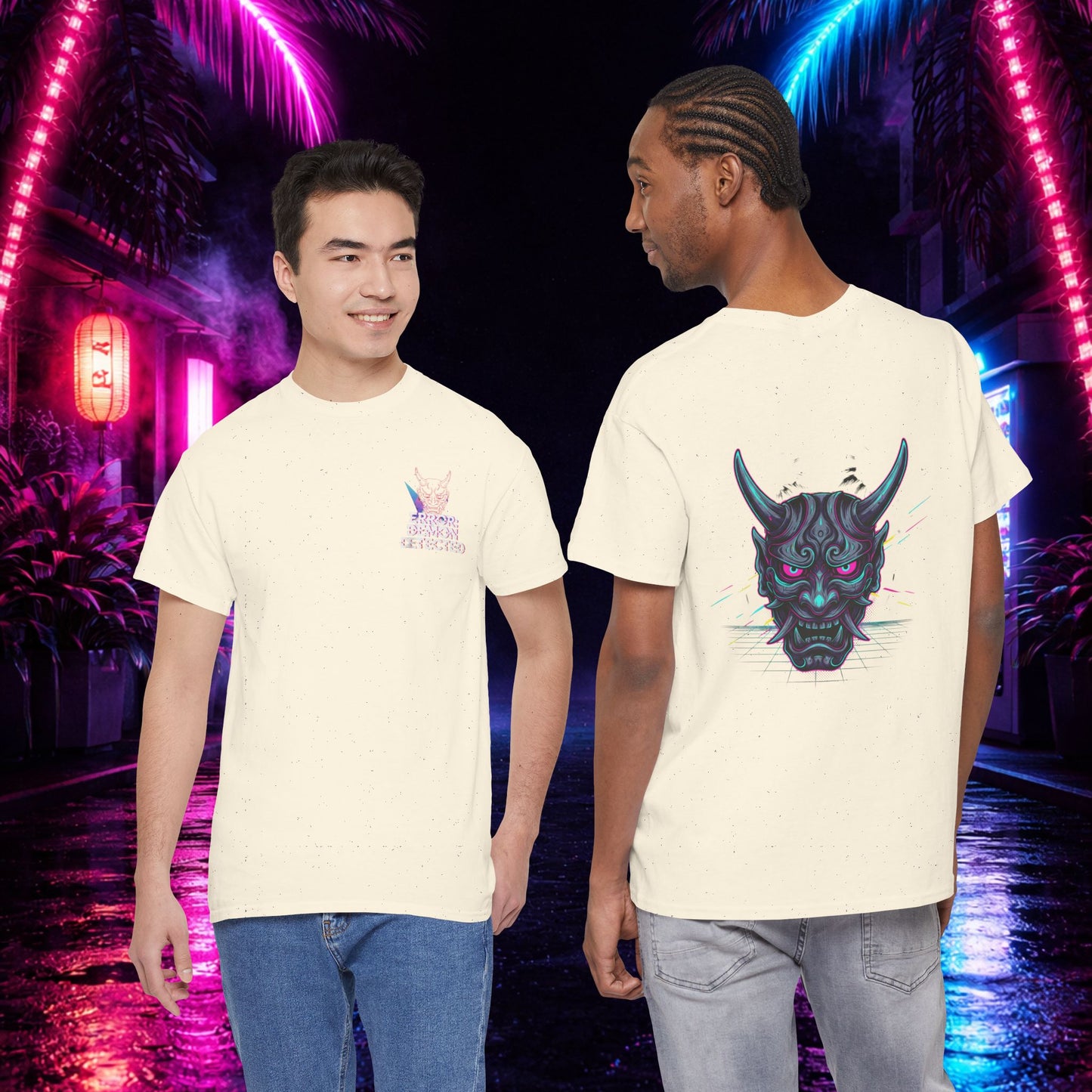 Japanese Oni Graphic T-Shirt — Demon Mask Mythic Tee