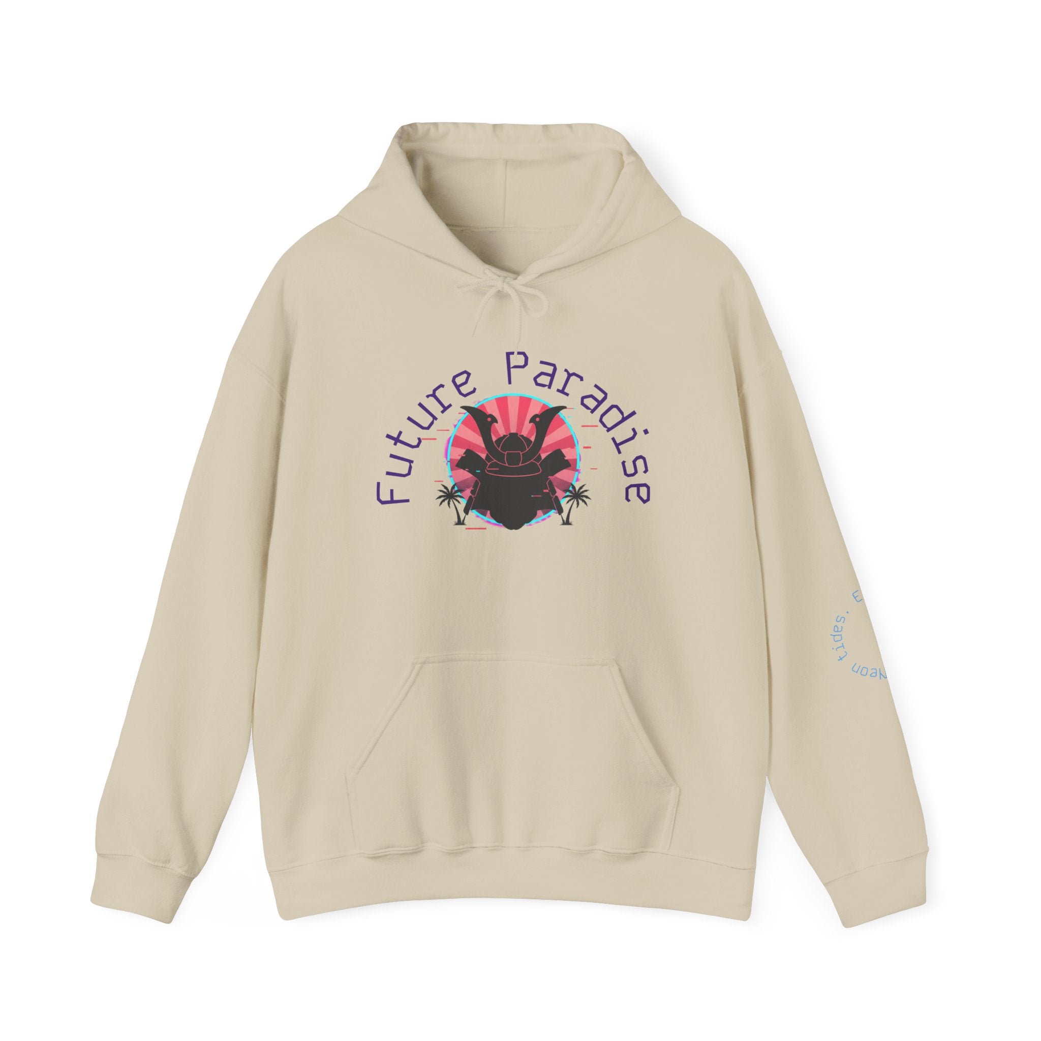 Future Paradise Hoodie — Retro Surf Samurai Graphic Pullover