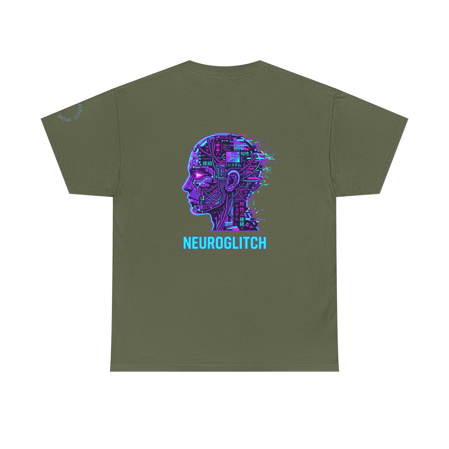 Neuroglitch Graphic Tee — Retro Futuristic Cyberpunk T-Shirt