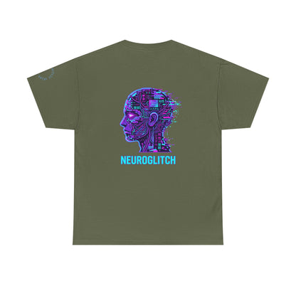 Neuroglitch Graphic Tee — Retro Futuristic Cyberpunk T-Shirt