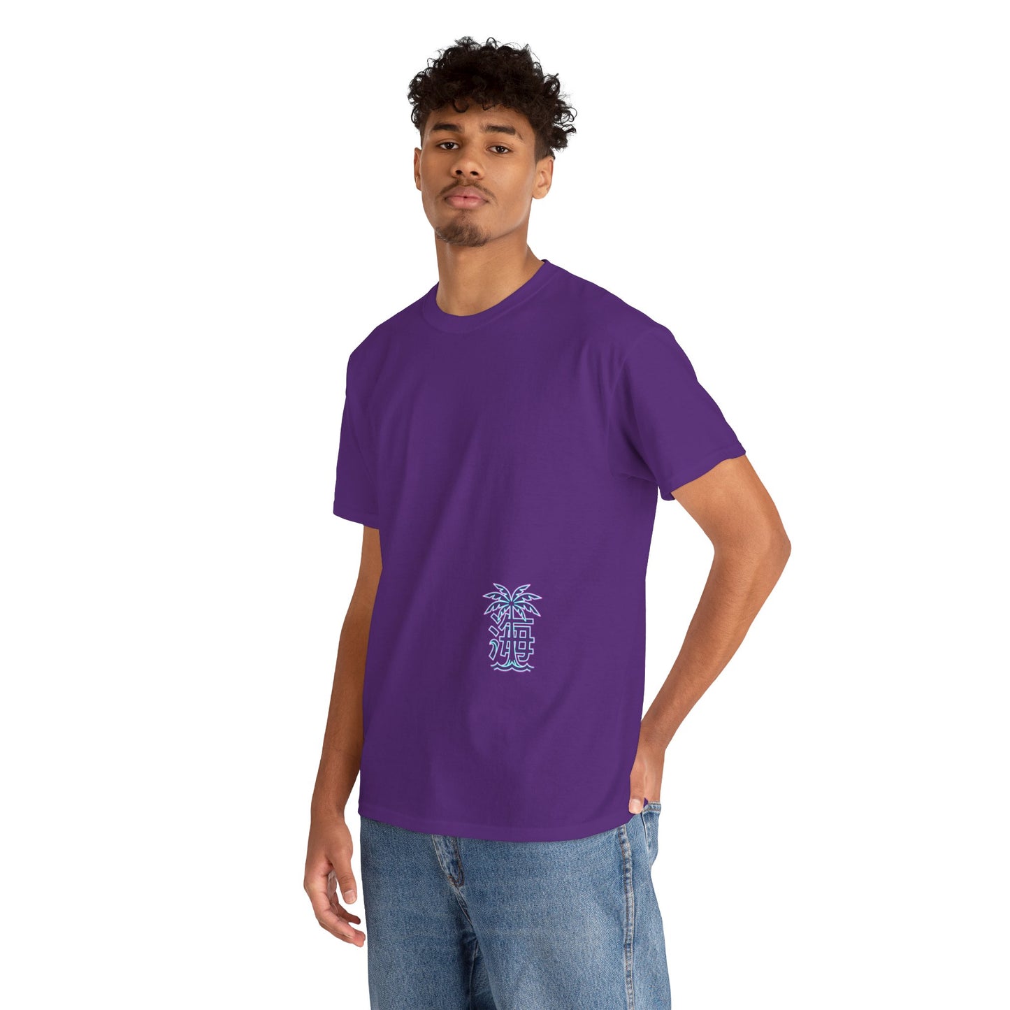 Vaporwave Japanese Surf T-Shirt — "未来の海" Retro Neon Aesthetic