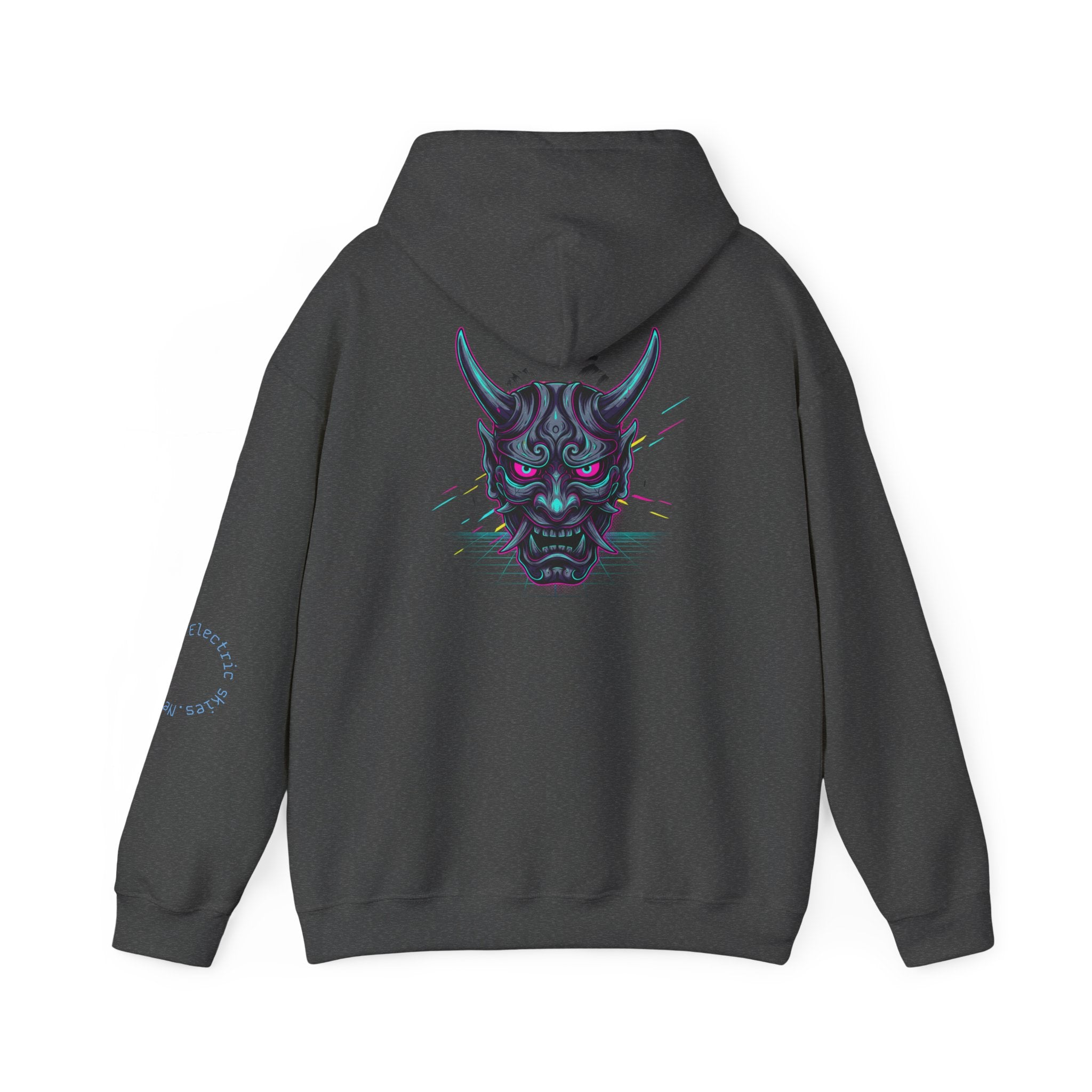 Hannya Demon Mask Hoodie — Japanese Oni Mask Graphic Pullover