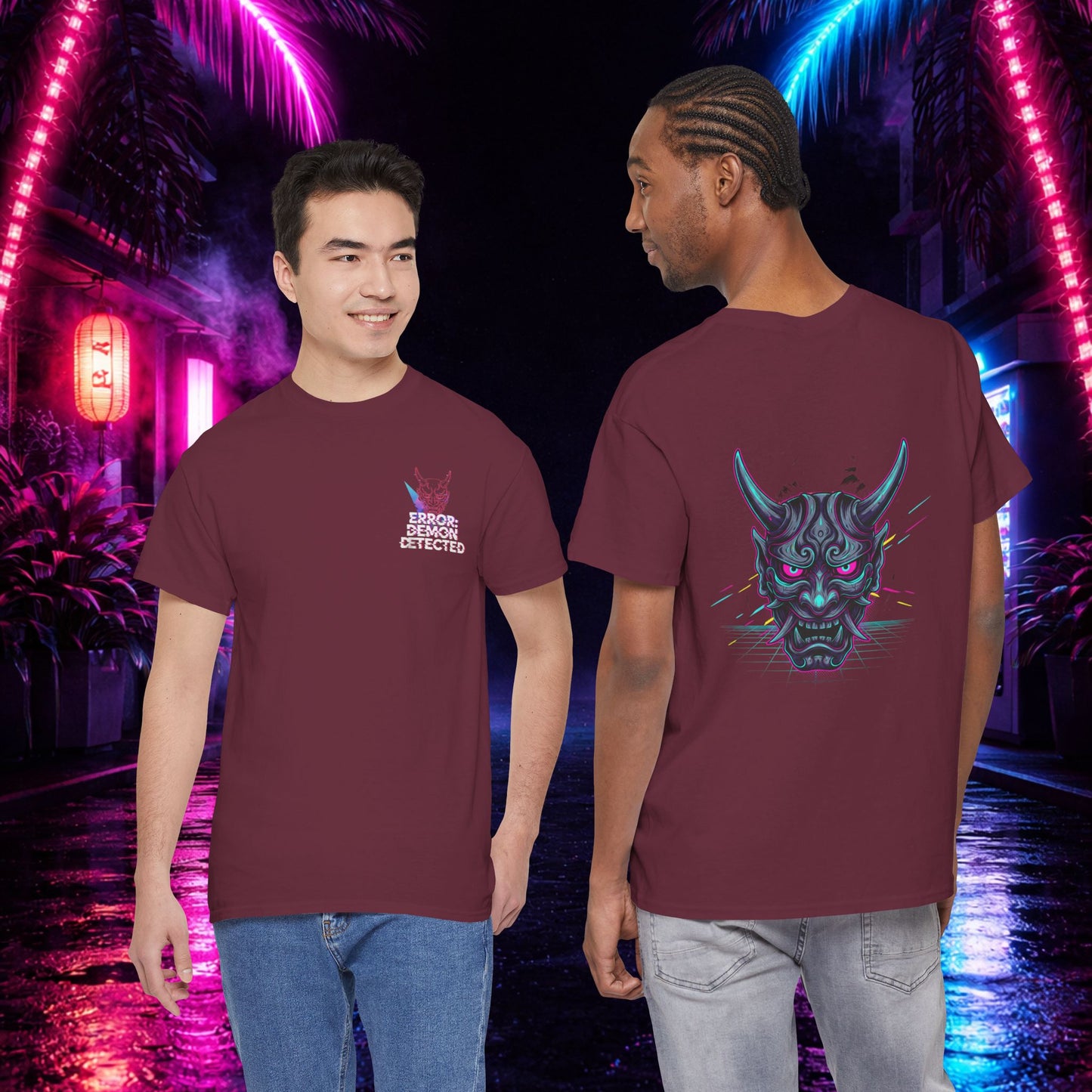 Japanese Oni Graphic T-Shirt — Demon Mask Mythic Tee