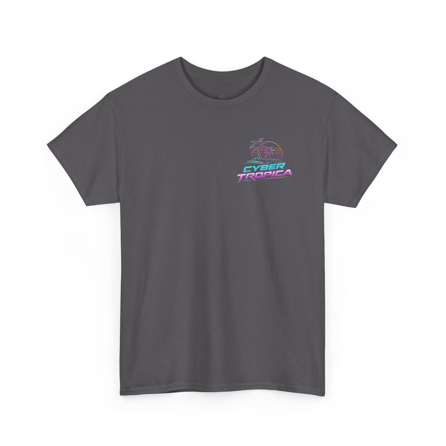 Retro Palm Tree Sunset T-Shirt — Vintage Tropical Beach Tee