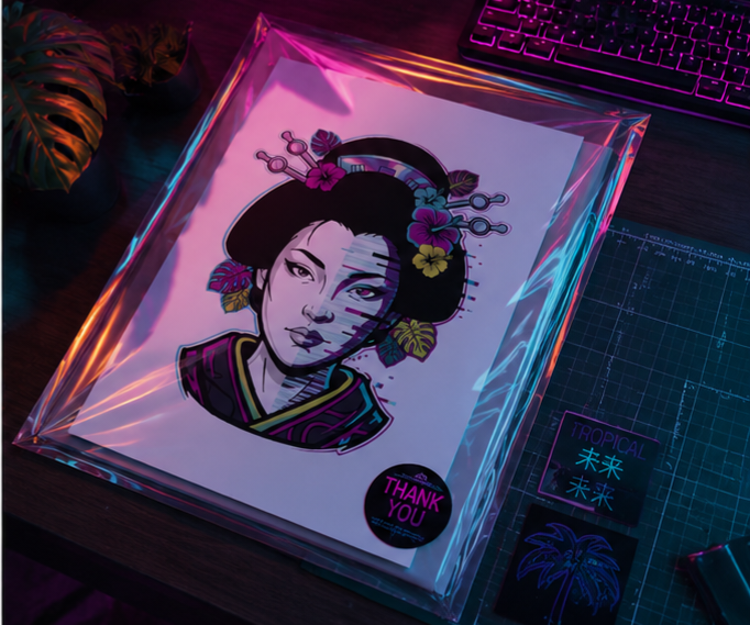 Cyber Geisha Print